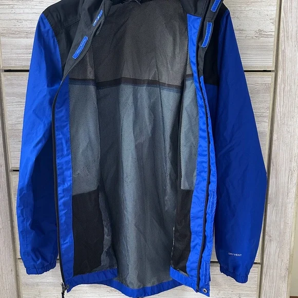 The North Face Antora Boys Black and Blue Windbreaker/Rain Jacket
